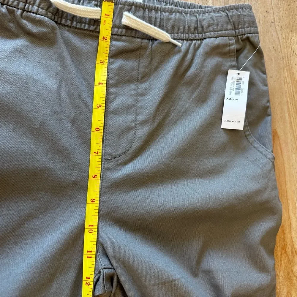 Old Navy Youth Straight Leg Pants XXL 18 Relaxed Fit Gray Turtle Dove NWT